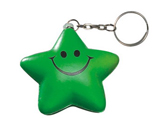 PU Smiley Face Star Keychain