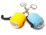 Mini Keyring Hand Crank LED Flashlight