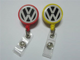 Round Plastic Retractable Badge Reel Holder