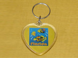 Heart Shape Acrylic Clear Keyring