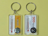 Customized Acrylic Keyring with Compass and Thermom