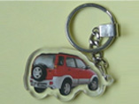 Car Shape Acrylic Keyring