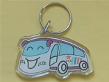 Bus Shape Acrylic Keyring for Promotion