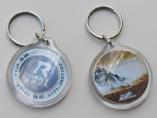 Round Shape Clear Acrylic Keyring