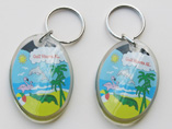 Clear Acrylic Oval Shape Keychain