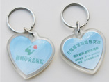 Heart Shape Acrylic Keyring for Promotion