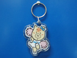 Cute Pig Shape Clear Acrylic Keyring