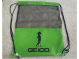 Mesh Drawstring Backpack bag with custom logo for promo