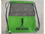 Mesh Drawstring Backpack bag with custom logo for p