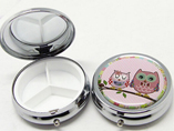 Wholesale custom logo Round Metal Pill Box With Loc