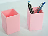 Custom business gift pink silicone pen holder