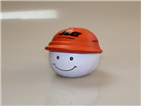 cheap PU ball with orange hat for advertising