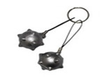 custom PU dia3.2cm silver keychain ball for promo