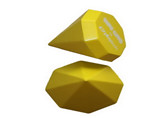 custom yellow multi-angal diamond PU stress ball