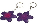 beautiful PU antistress flower keyrings