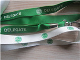 promotional logo printing lanyard with metal clip