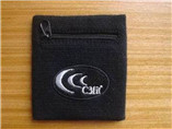 black knitted sport zipper sweatband for sale