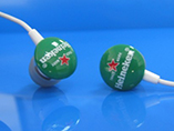 Customized in-ear earphone with silk screen printing logo