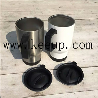 advertising white stainless car cup