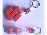 3 Layer Custom shape EVA Foam Keychain