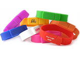 Promotional high quality usb wristband with custom logo printing