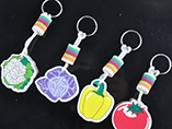 Fruit shape colorful sandwich EVA keychain