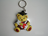 Rubber bear shape colorful keychain/pvc keychain