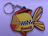 Custom shape soft rubber 2D keyring