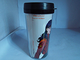 Custom 450ml plastic double wall paper insert mug