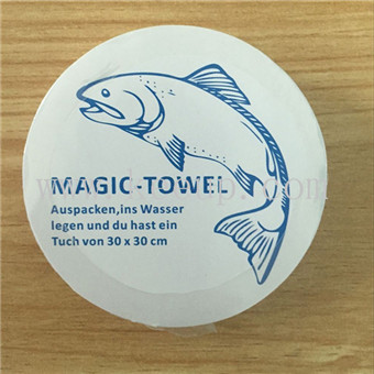 Customize logo printing 6 cm diameter 30g cotton co