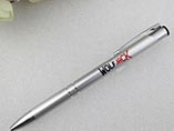 Aluminium Barrel metal ballpoint pen with custom lo