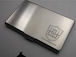 Custom laser logo metal name card holder for promotional gifts