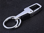 Metal keyring with double rings