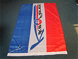 Custom flag with pole for sports supporters
