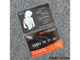 Credit card style plastic ice scraper with full color logo