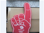 Custom PU foam material Index finger up cheering ha