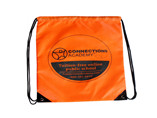 Customize orange color Beam mouth bag with logo branding