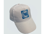 white cotton baseball cap with customized logo