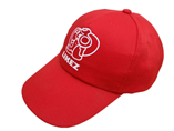 Wholesale cheap red baseball hat with customized logo