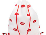 Creative cheap red lips drawstring backpack bags