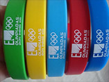 Silk screen sport wristbands for promotion
