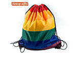 cloth gym waterproof sublimation rainbow swim sports shoulder gift bag small drawstring bag packaging nylon custom
