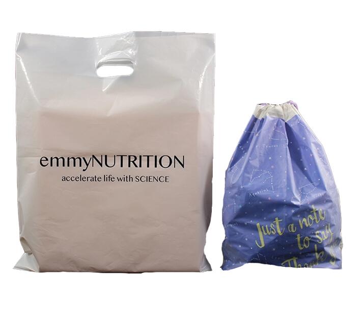 Customized personalized recyclable promotional cheap plastic shopping tote bags gift bags