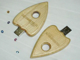 Heart Shape Wooden USB flash drive
