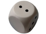 PU 5.8cm White Dice Stress ball