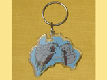Map Shaped Acrylic Keychain