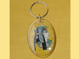 Oval Style Acrylic Keychain