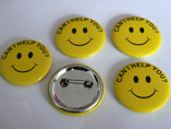 Smiling Face Tin Badge