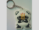 2D Bear Shaped PVC Keyring