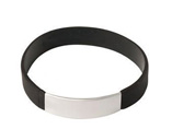 Silicone Wristband with Aluminium Plate